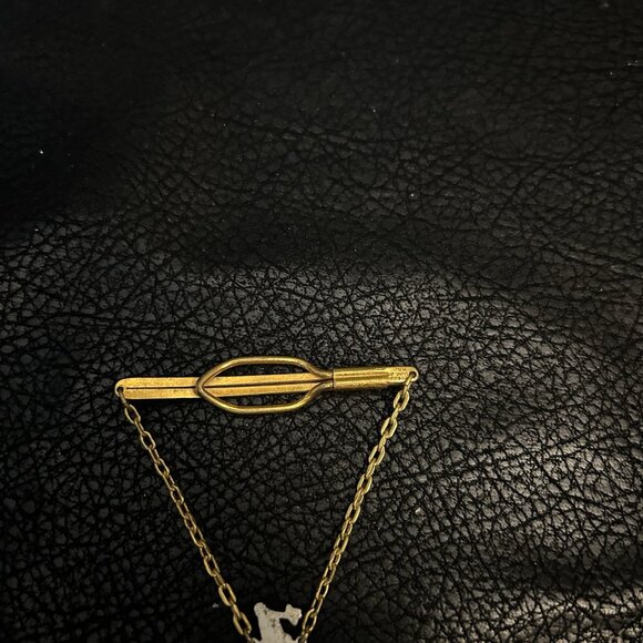 Vtg Unbranded RODEO COWBOY Riding HORSE TIE CLIP BAR Gold Tone & Silver Tone - Picture 3 of 6